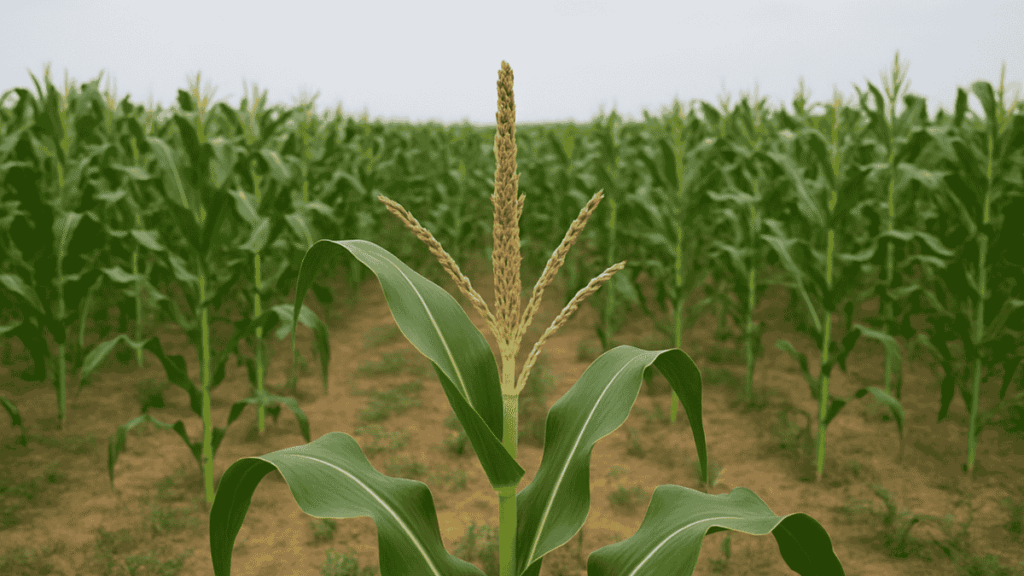 Early Tasseling of Corn in V8 Stage – Short Plants with Tassels